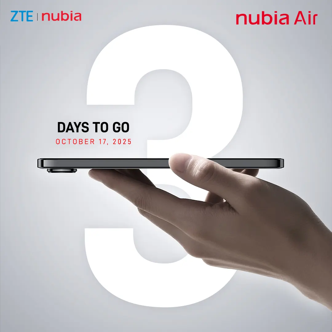 Nubia Air Sah Tiba di Malaysia 17 Oktober