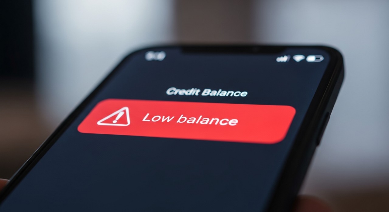 notifikasi baki kredit telefon rendah